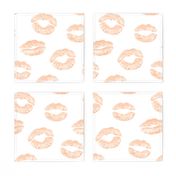 Lips Kisses Smooches Pattern 1 - Peach Fuzz