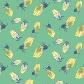Cicada Season (green with medium motifs)