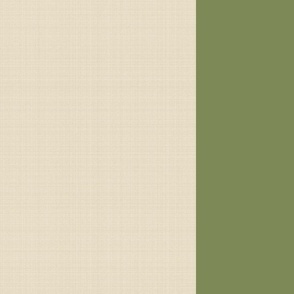 12 inch wide jumbo cabana vertical awning  stripes in green and linen beige.  