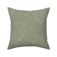  chinese calendar in sage green