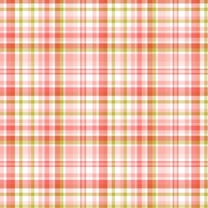 Strawberries Picnic Plaid Red Green 