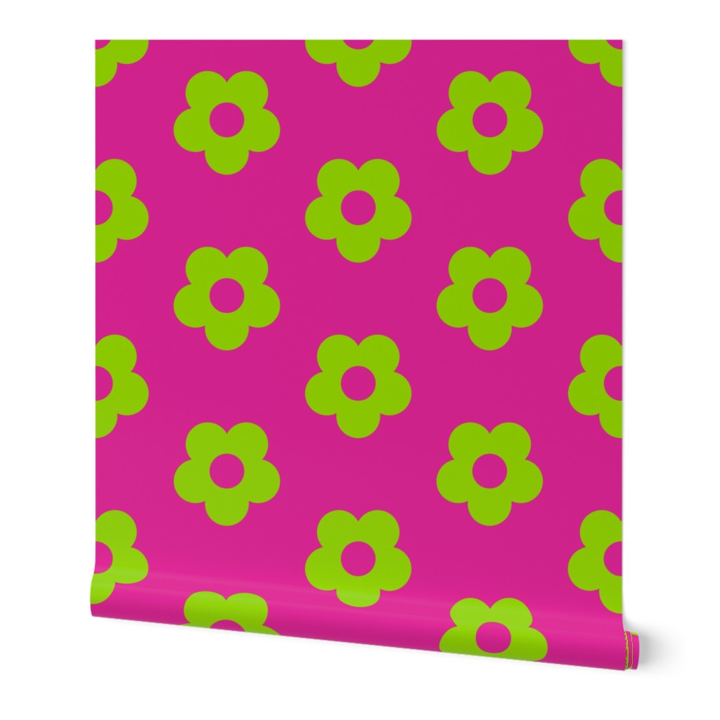 Boss Flower Half-Drop Pink and Green/Jumbo SSJM24-A54