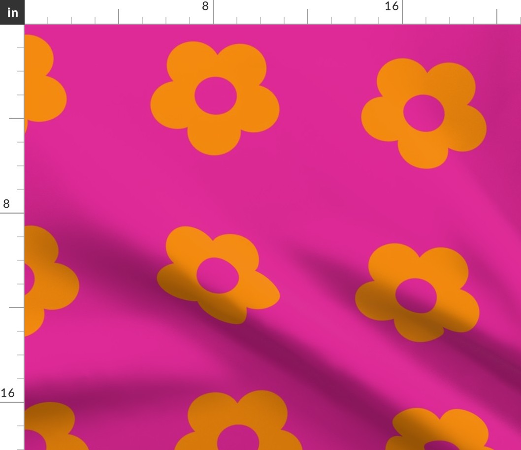 Boss Flower Rows Pink and Orange/Jumbo SSJM24-A7