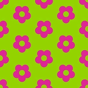 Boss Flower Half-Drop Green and Pink/Large 8 SSJM24-A53
