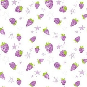 Star Spangled Strawberries- purple _ lime 3"
