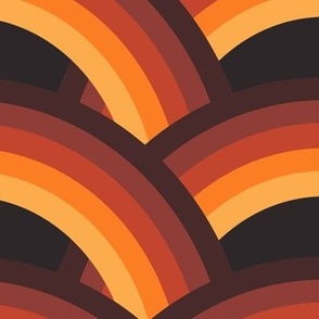 70's Graphic Arches in Sunset