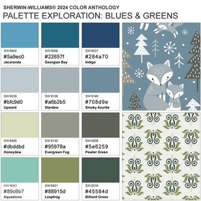 Palette Exploration: 2024 SW Blues & Greens Anthology