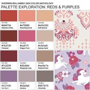 Palette Exploration: 2024 SW Reds & Purples Anthology