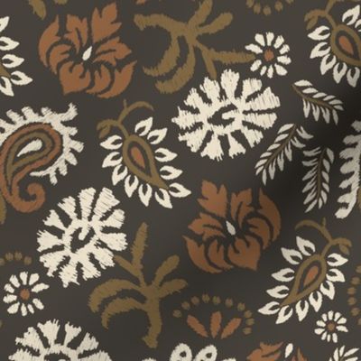 Ikat Floral | Antiquarian Brown - ‘2024 SW Deeps & Darks Anthology’ Palette Coordinate