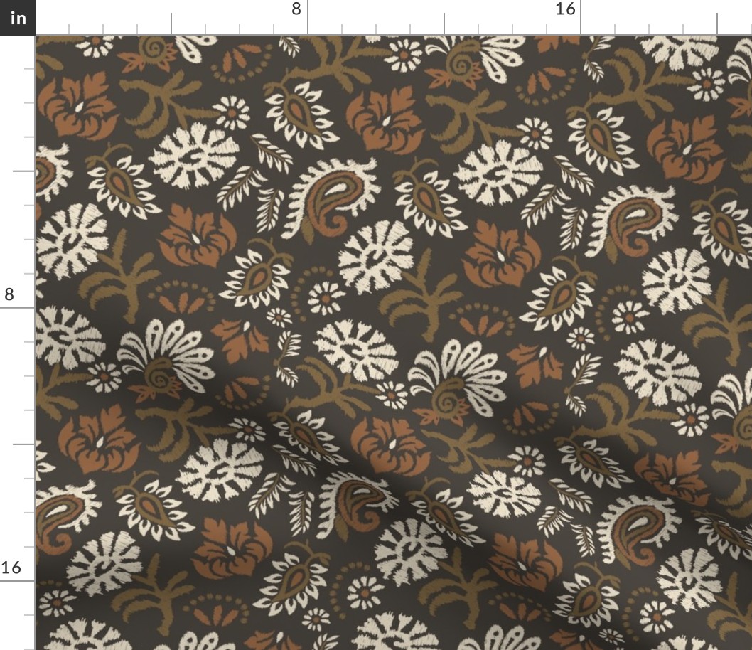 Ikat Floral | Antiquarian Brown - ‘2024 SW Deeps & Darks Anthology’ Palette Coordinate