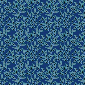 Trailing Leaves - Ultramarine Blue
