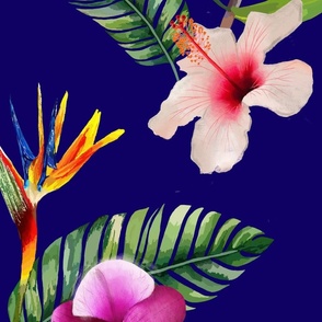 Tropical Blooms (Blue)