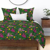 Enchanted Olives & Leaves Nature Pattern  - Colorful Jungle