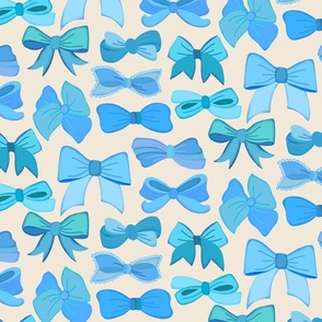 Cute Retro Bows - Blue Palette