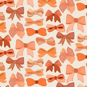 Cute Retro Bows - Neutral Tan Palette