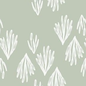 Abstract coral mint green