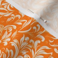 Orange Paisley Elegance Seamless Pattern
