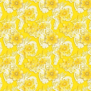 Sunny Lace Floral Seamless Pattern