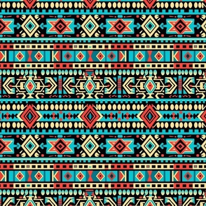 Tribal Aztec Inspired Geometric Seamless Pattern