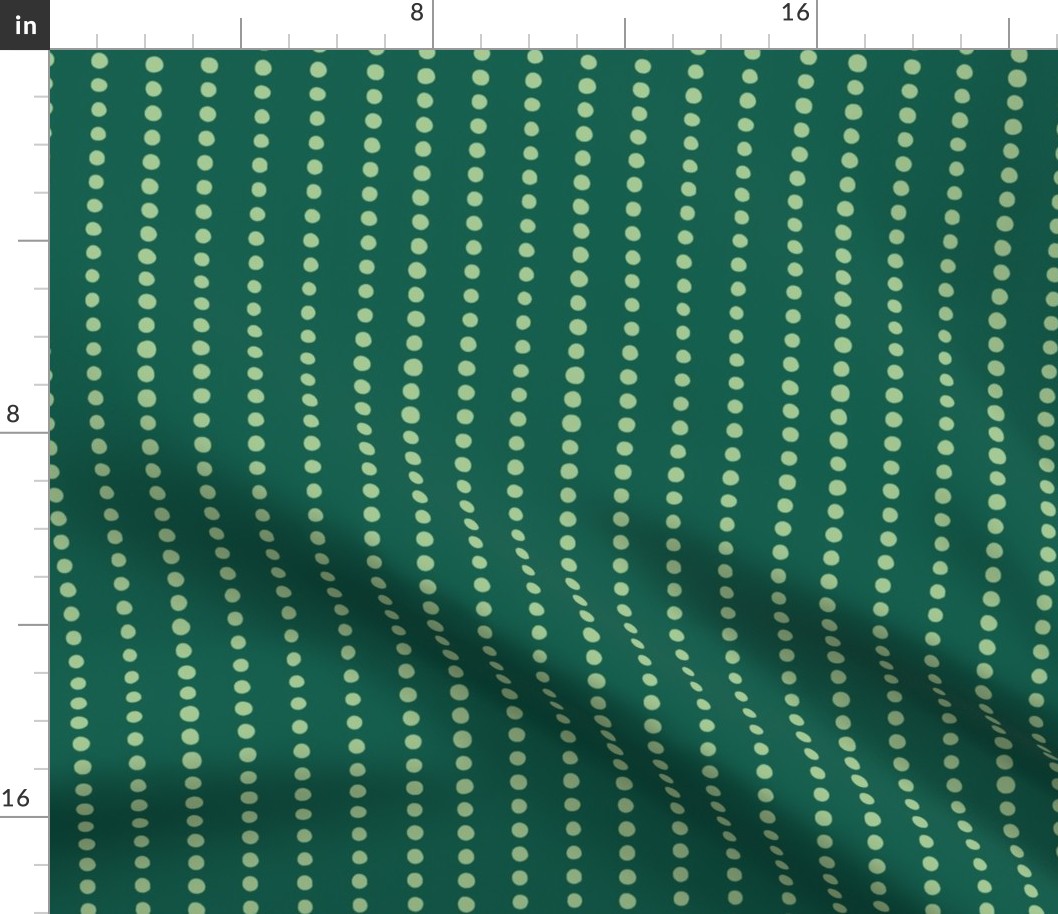 beetles and bugs dot stripes in dark green