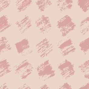 LARGE - Rustic paint stroke squares in a diamond checker pattern with an organic feel - rose tones