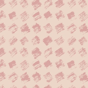 MEDIUM - Rustic paint stroke squares in a diamond checker pattern with an organic feel - rose tones