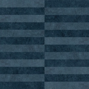 Staggered Stripes, Large Scale - Indigo Blue