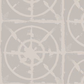 Space Age Circular Design Taupe on Beige