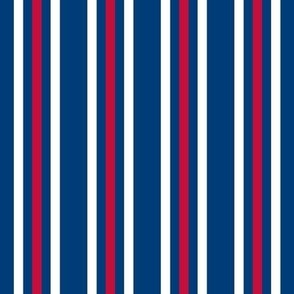 July 4th Red White and Blue Stripes