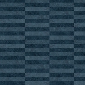 Staggered Stripes, Medium Scale - Indigo Blue