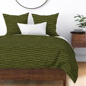 Staggered Stripes, Medium Scale - Olive Green