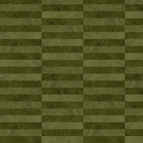 Staggered Stripes, Medium Scale - Olive Green