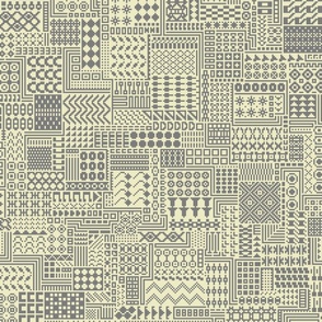 Pixel Matrix (Gray & Cream)