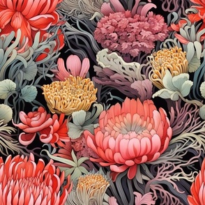 colorful chinoiserie blooms
