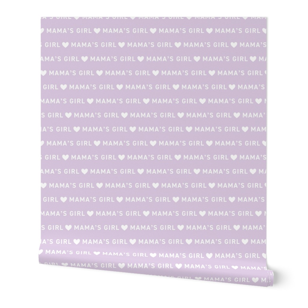 Mama's Girl - Mother's Day basic text design with hearts lilac 