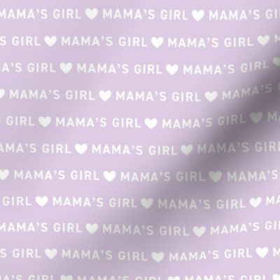 Mama's Girl - Mother's Day basic text design with hearts lilac 