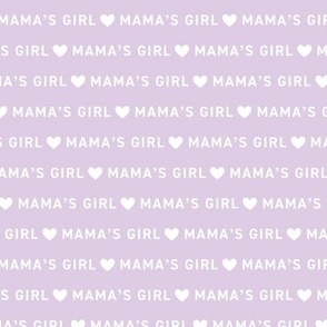 Mama's Girl - Mother's Day basic text design with hearts lilac 