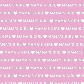 Mama's Girl - Mother's Day basic text design with hearts pink 