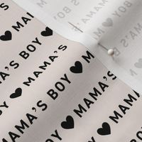 Mama's Boy - Mother's Day basic text design with hearts black sand 