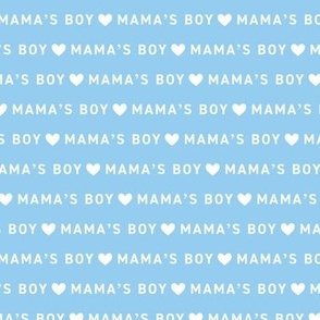 Mama's Boy - Mother's Day basic text design with hearts Blue 