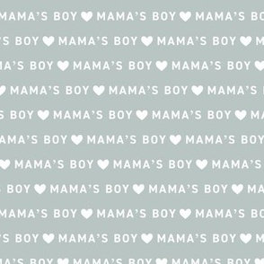 Mama's Boy - Mother's Day basic text design with hearts gray 