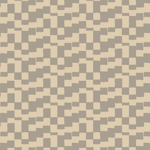 eroded checkerboard check taupe and champagne beige | small
