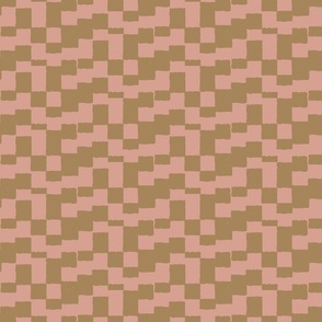  eroded checkerboard check warm brown and terracotta | small