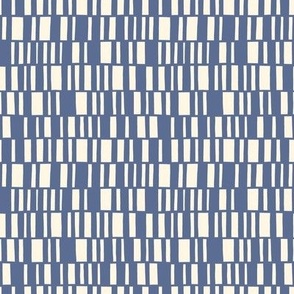 Minimal Hand-Drawn Blue Nova Stripes - Geometric Modernism - Mini Scale