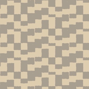 shifted checkerboard check in natural earthy colors | medium
