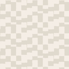 Modern Farmhouse Abstract Checks – Relaxing Eroded Checkerboard soft sand and linen | medium
