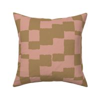 eroded checkerboard check warm neutral | large