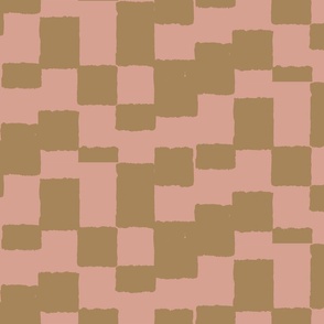 eroded checkerboard check warm neutral | large
