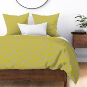 eroded checkerboard check mustard yellow and sage beige | large