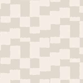 eroded checkerboard check neutral gray and ivory white | large